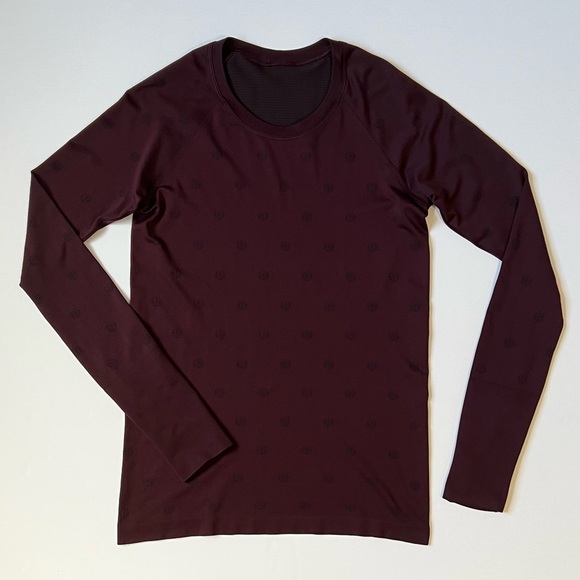 Lululemon Swiftly Tech Long Sleeve Shirt 2.0 Yogo Pop Cassis/Black 8/M Running - Picture 3 of 12